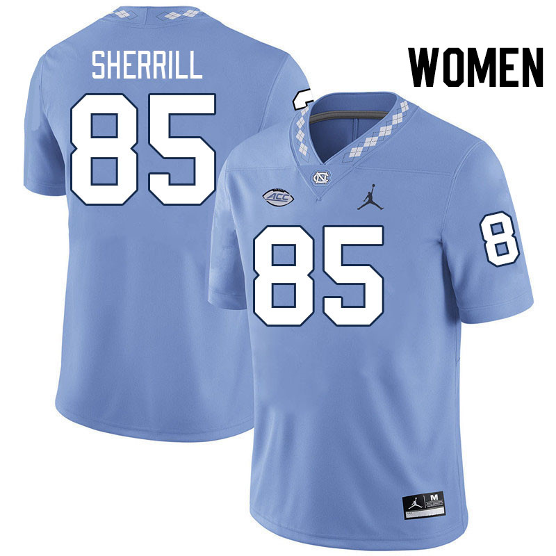 Women #85 Grady Sherrill North Carolina Tar Heels College Football Jerseys Stitched-Carolina Blue